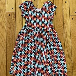 Girls LuLaRoe LLR Dot Dot Smile Dress Size 5/6